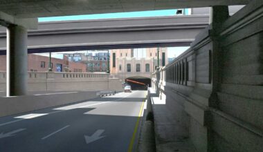 Alameda Post - A render of what the Posey Tube will look like, with a separate lane to go directly to interstate 880.