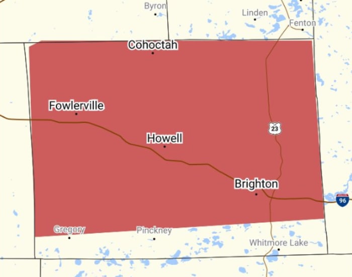 Severe thunderstorm warning issued for Oakland, Livingston counties