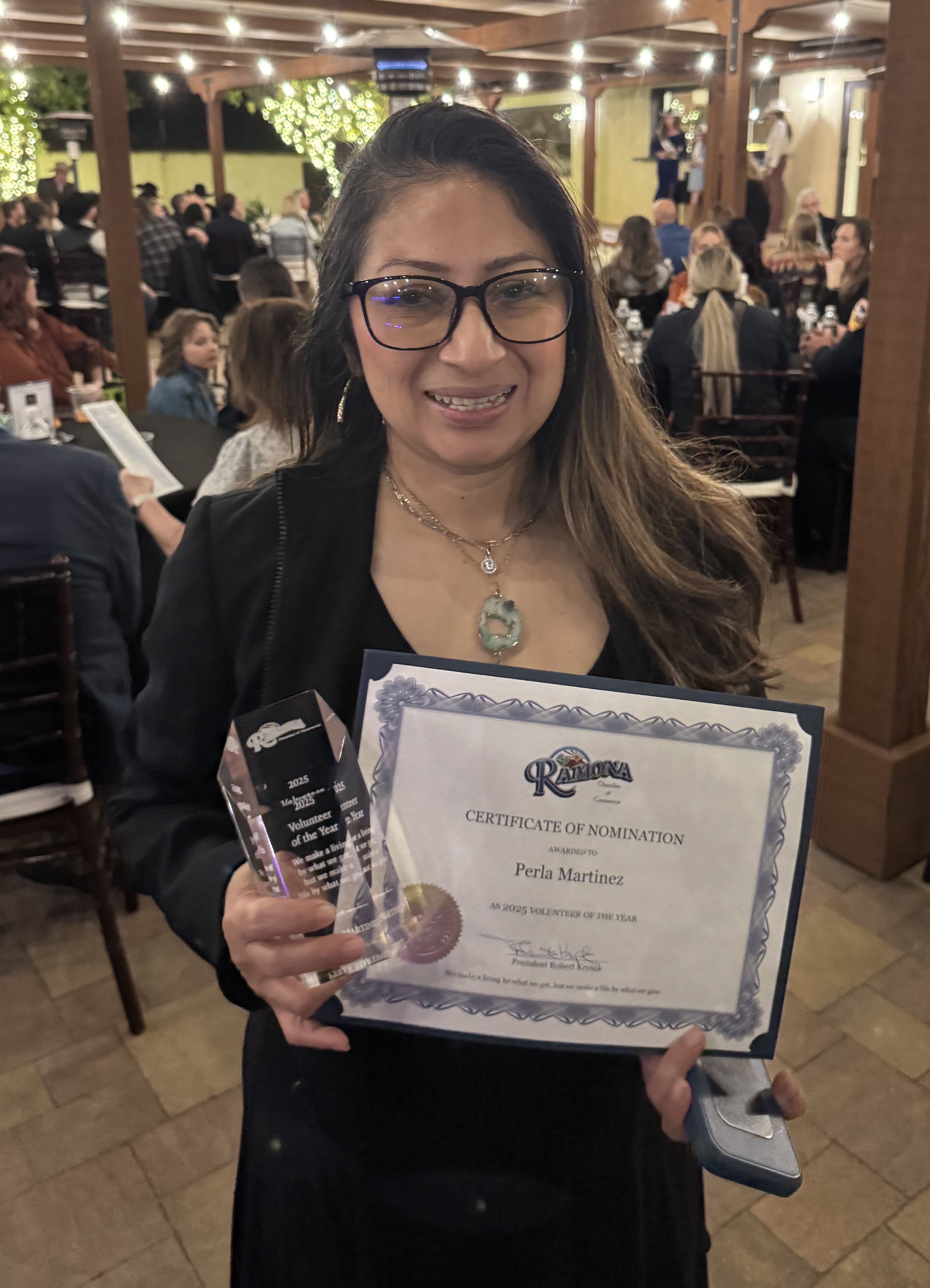 Longtime Ramona resident Perla Martinez won a Volunteer of the...
