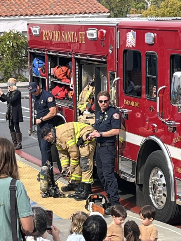Members of the RSF Protection District visited the RSF Library Feb. 10 for Fire Truck Storytime.(Sarah Z. Sleeper)