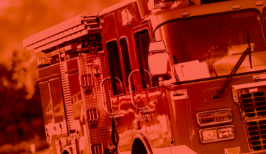 Generic photo of fire engine at scene of emergency