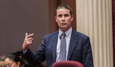 Senate President pro Tem Mike McGuire, D-Santa Rosa, asks for a yes vote on one of the redistricting bills on Thursday, Aug. 21, 2025 in Sacramento. McGuire on Friday said he will run in the special election to succeed Rep. Doug LaMalfa, who died Jan. 6.