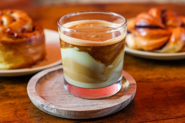 Coffee avocado is one of the drinks served at Kopi Bar and Bakery inside the Berkeley Art Museum and Pacific Film Archive (BAMPFA) in Berkeley, Calif., on Friday, Feb. 13, 2026. (Ray Chavez/Bay Area News Group)