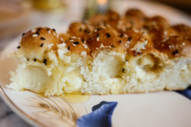 Yemeni beehive bread is served at Milyar Cafe in Santa Clara on Feb. 24, 2026. (Shae Hammond/Bay Area News Group)