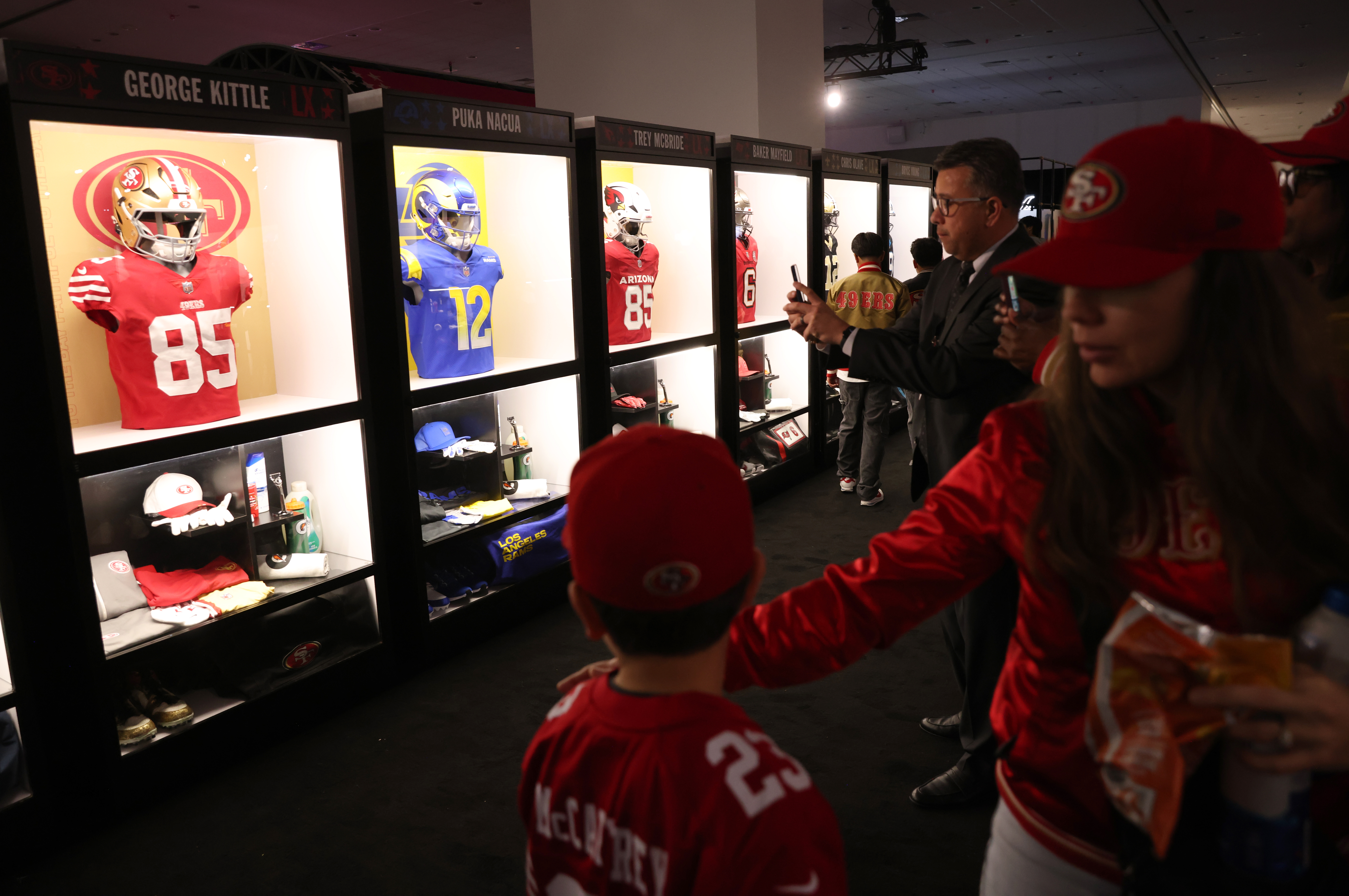 NFL fans check out the sights during the first day...