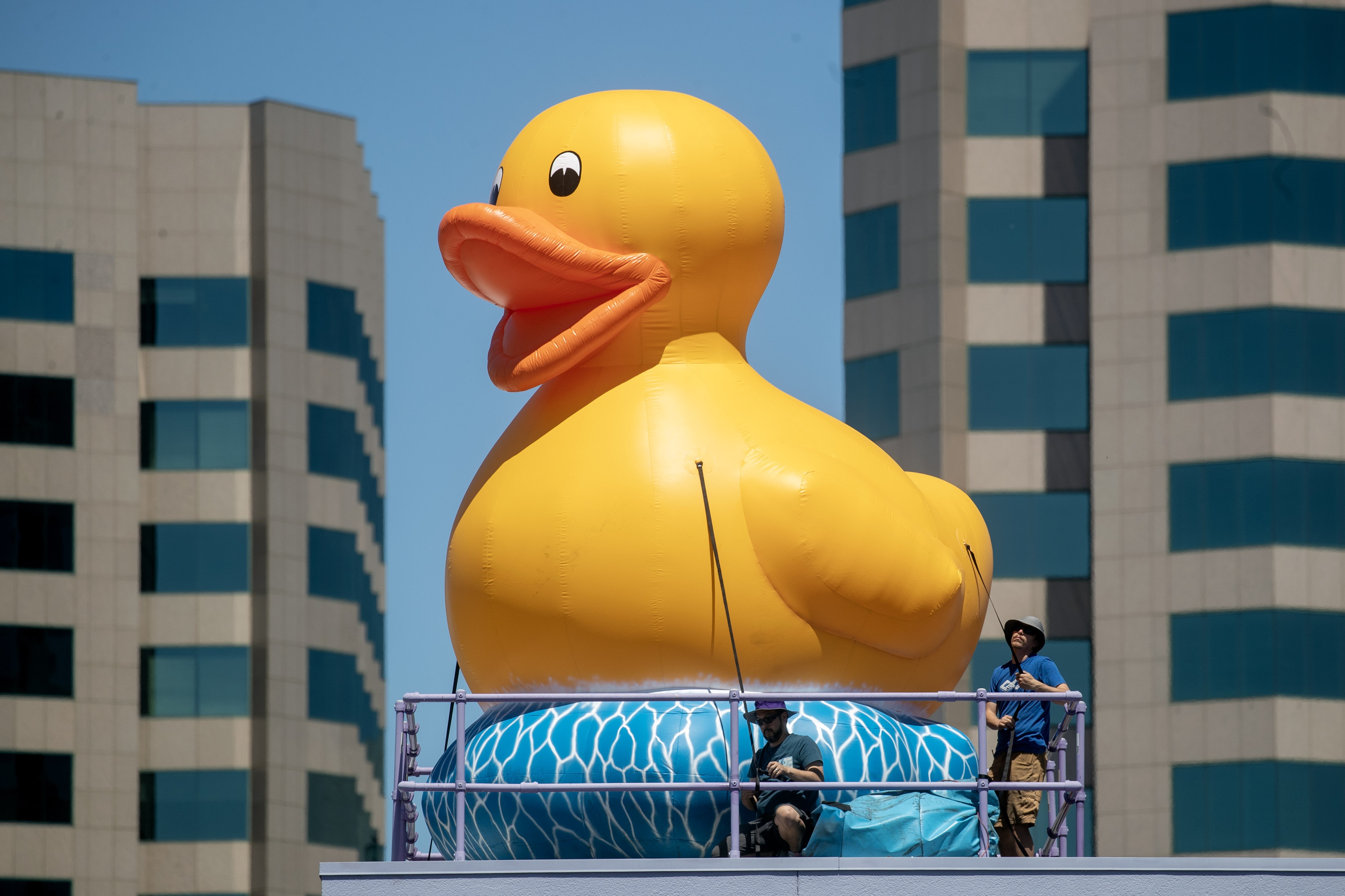 Kevin Saxton and Terence Tang of the Childrenâs Discovery Museum...