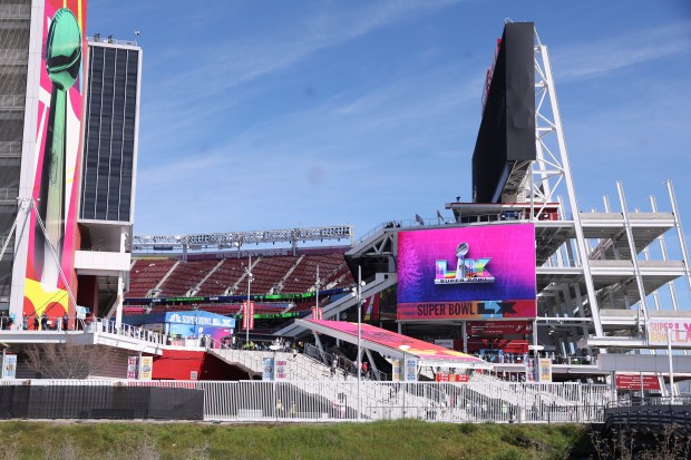 A stadium view before Super Bowl 60 between the New England Patriots and the Seattle Seahawks at Levi's Stadium in Santa Clara, Calif., on Sunday, Feb. 8, 2026. (Jane Tyska/Bay Area News Group)