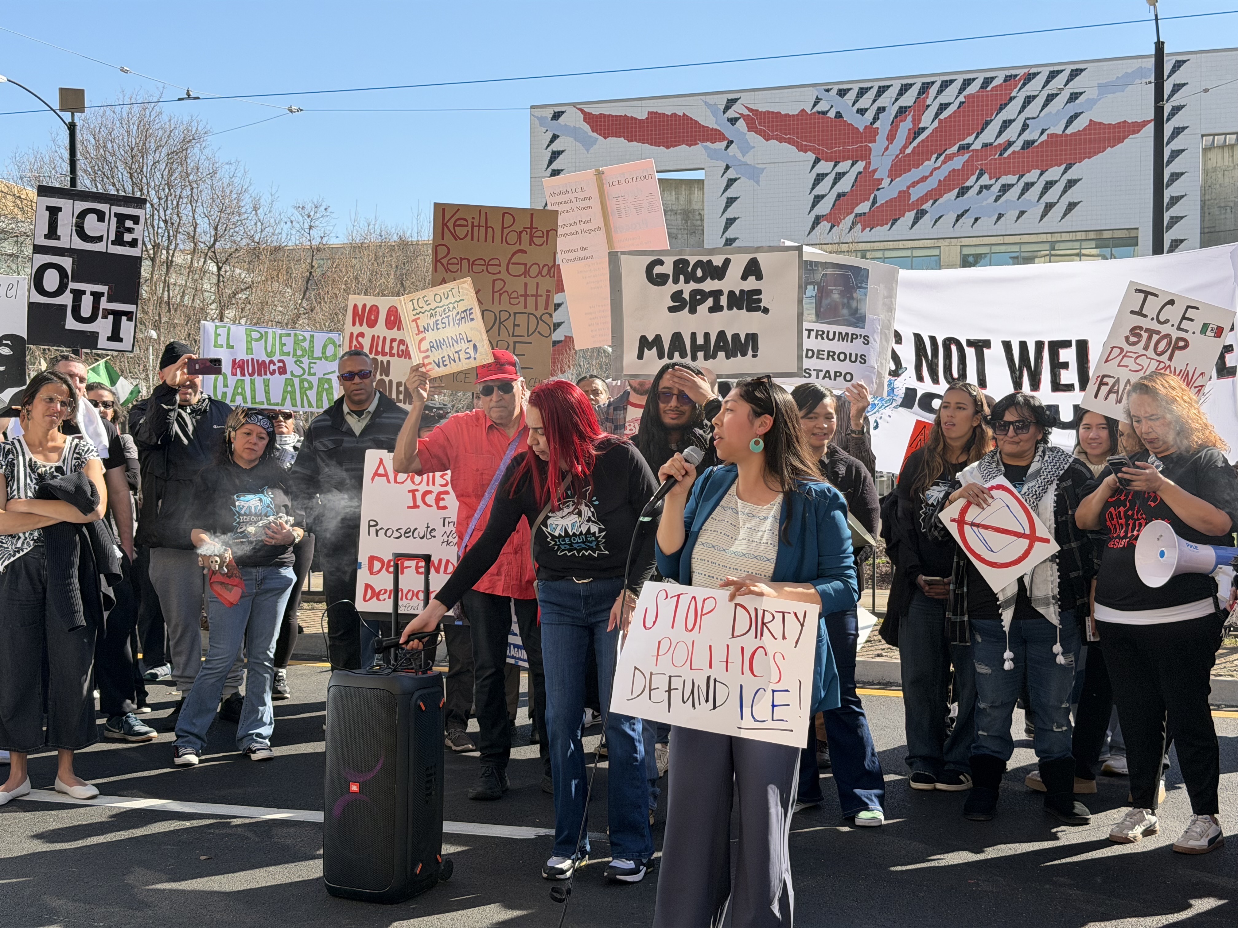 Protestors took to the streets in downtown San Jose Monday...