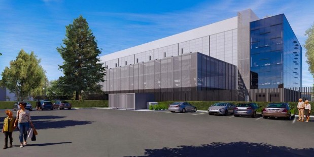 Data center at 2805 Bowers Ave. in Santa Clara, totaling 244,100 square feet, concept image.(Sheehan Nagle Hartray Architects)