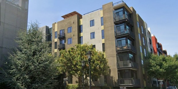 Misora, a 212-unit apartment complex at the corner of Olsen Avenue and Hatton Street within the Santana Row neighborhood of west San Jose.(Google Maps)