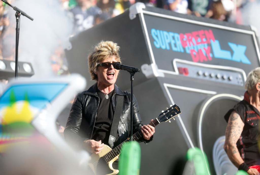 Green Day opens Super Bowl in rousing fashion