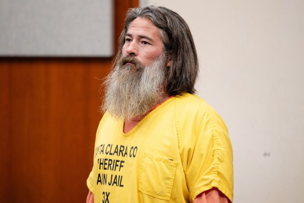Richard Tillman, accused of firebombing a San Jose post office, appears in court in San Jose, Calif., Wednesday, July 23, 2025. (Thien-An Truong for Bay Area News Group)