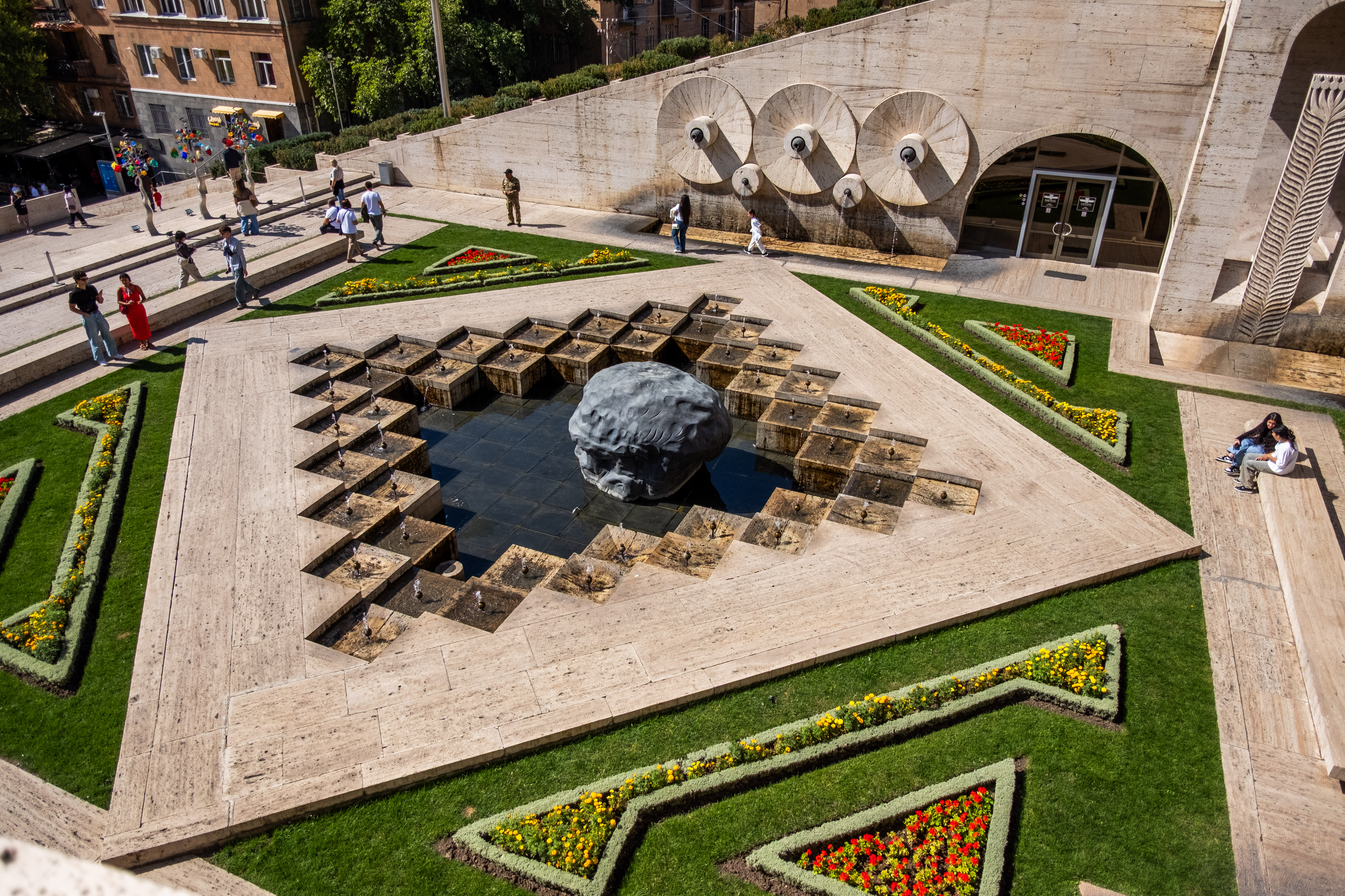 The Cafesjian Center for the Arts anchors the iconic Cascade,...