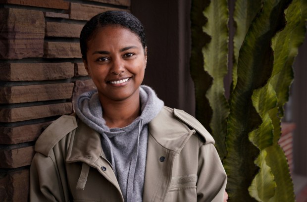 Martha Abraham, a candidate for San Diego City Council in District 4, photographed on Wednesday, Feb. 11, 2026, in the Webster neighborhood of San Diego. (Howard Lipin / For The San Diego Union-Tribune)