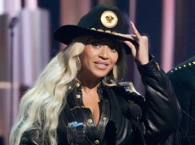 Beyonce accepts the Innovator Award during the iHeartRadio Music Awards, Monday, April 1, 2024. Conductor Steve Hackman will lead a concert inspired by her music on Friday. (AP Photo/Chris Pizzello, File)