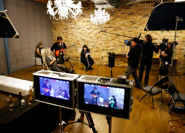 San Diego, CA - February 11: A scene for the movie Concert Heroes is filmed at Spark Studio Soundstage in Kearny Mesa on February 11, 2026 in San Diego, CA. (K.C. Alfred / The San Diego Union-Tribune)