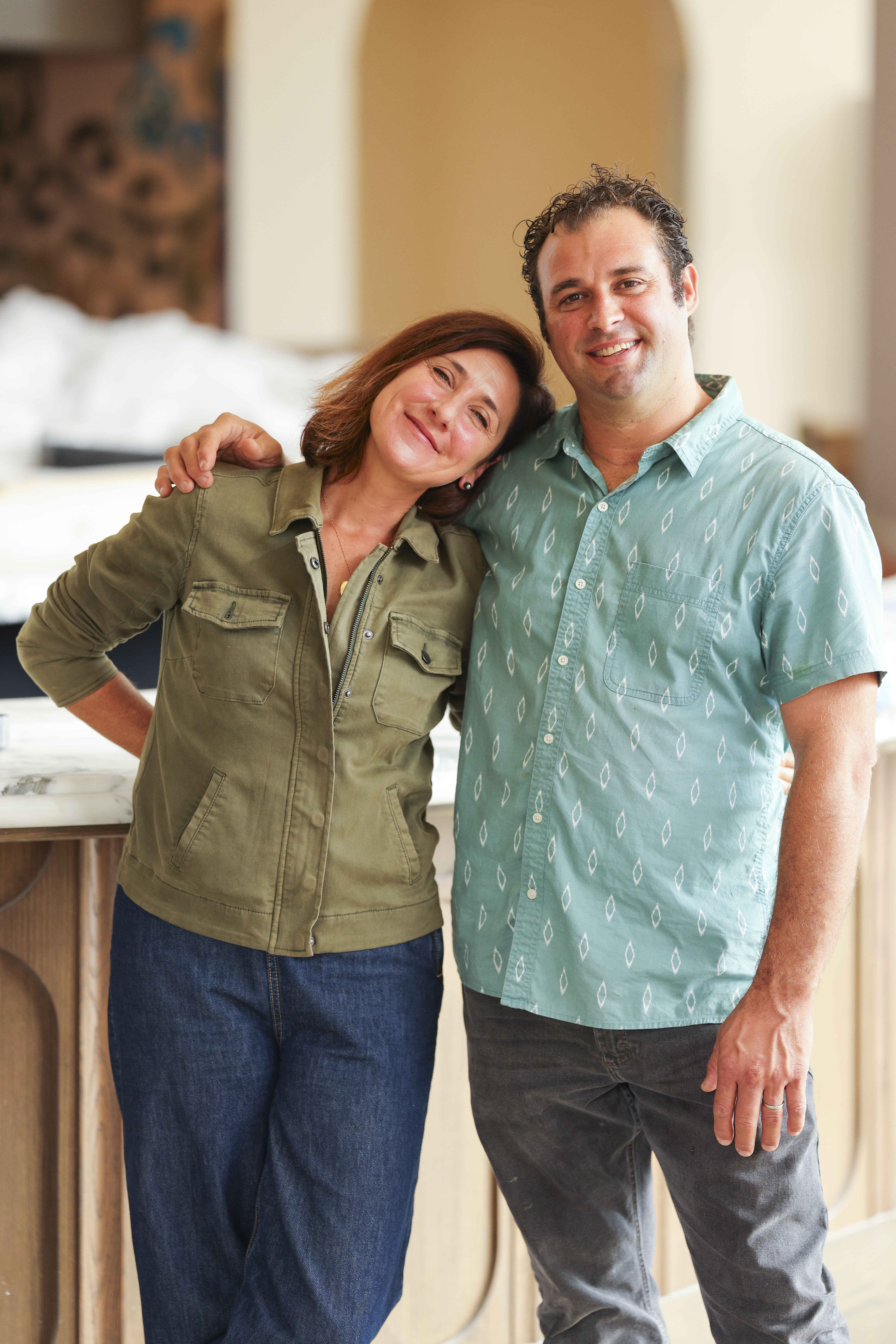 Dora Ristorante owners Corinne Goria and Accursio Lota pose for...