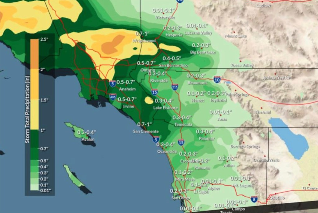 Wednesday’s light rain in San Diego County could be followed by much bigger system – San Diego Union-Tribune