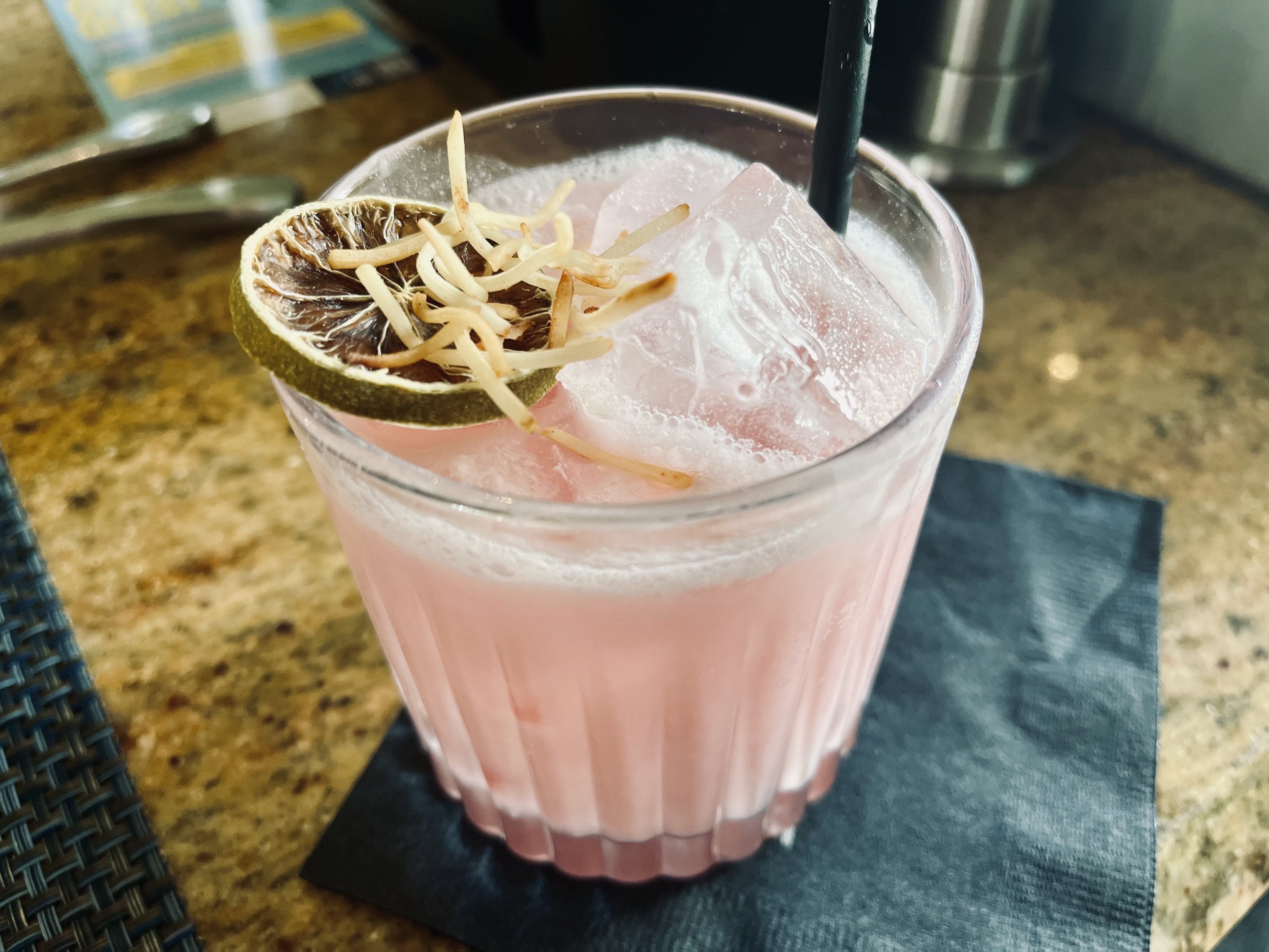 Vintana’s Prickly Without the Pearl mocktail blends alcohol-free agave blanco,...