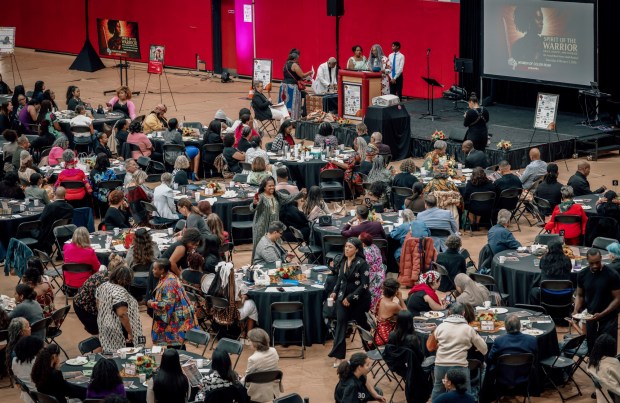 Overview of attendance during the 8th Annual ROAR Black History Month Breakfast at City College in Downtown on Saturday, Feb 7, 2026. This award breakfast recognizes 15+ years of impact through our F.A.N.C.Y. programs. (Sandy Huffaker / For The San Diego Union-Tribune)
