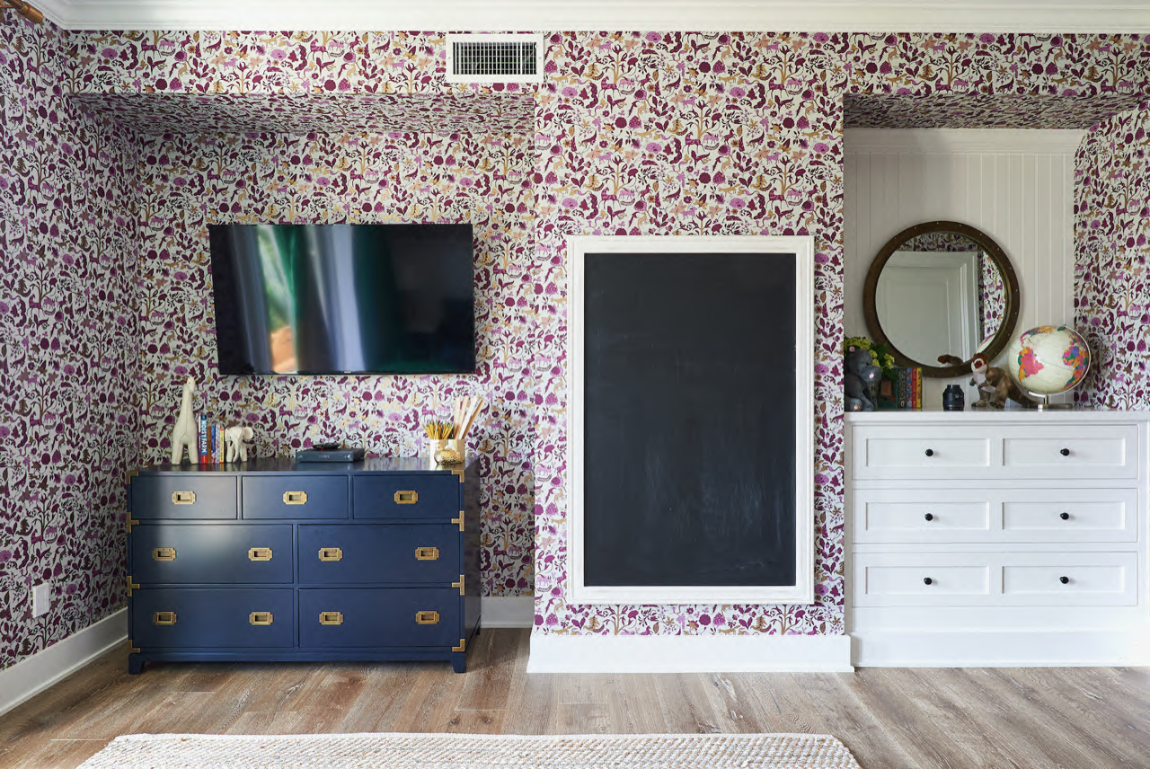 A chest provides storage and the room can also be...