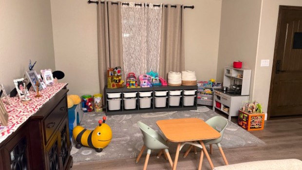 Pinto's mother also carved out a space with plenty of interactive elements for when her granddaughter comes to visit. (Jen Pinto)