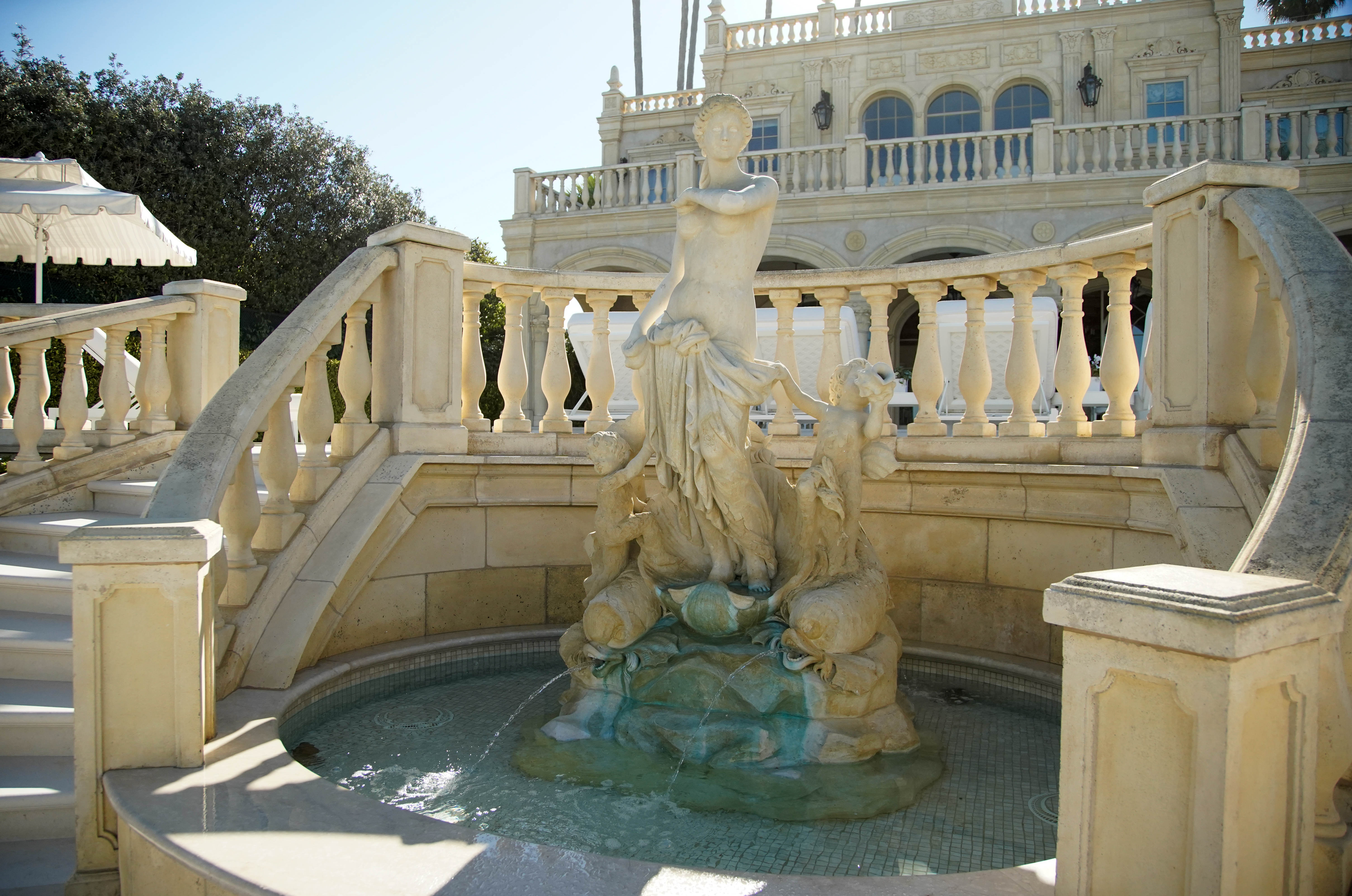 Water fountain near the pool area of the Sand Castle...