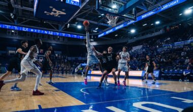 Aztecs lift off, rout struggling Air Force on Space Force Night