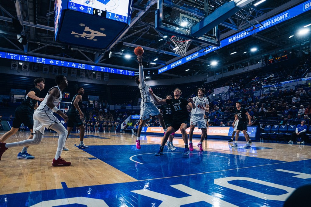 Aztecs lift off, rout struggling Air Force on Space Force Night