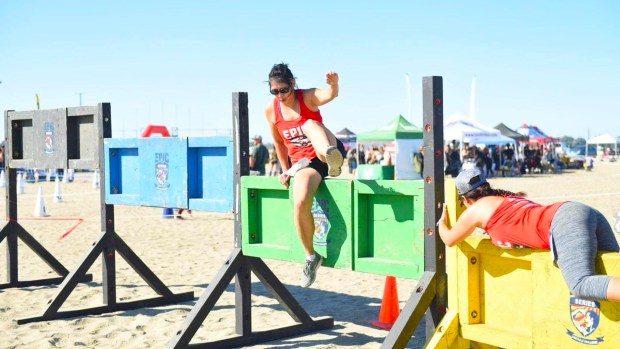 Phuong Ho clears an obstacle at the EPIC Series Obstacle Challenge in San Diego. (VAAGE LAW)