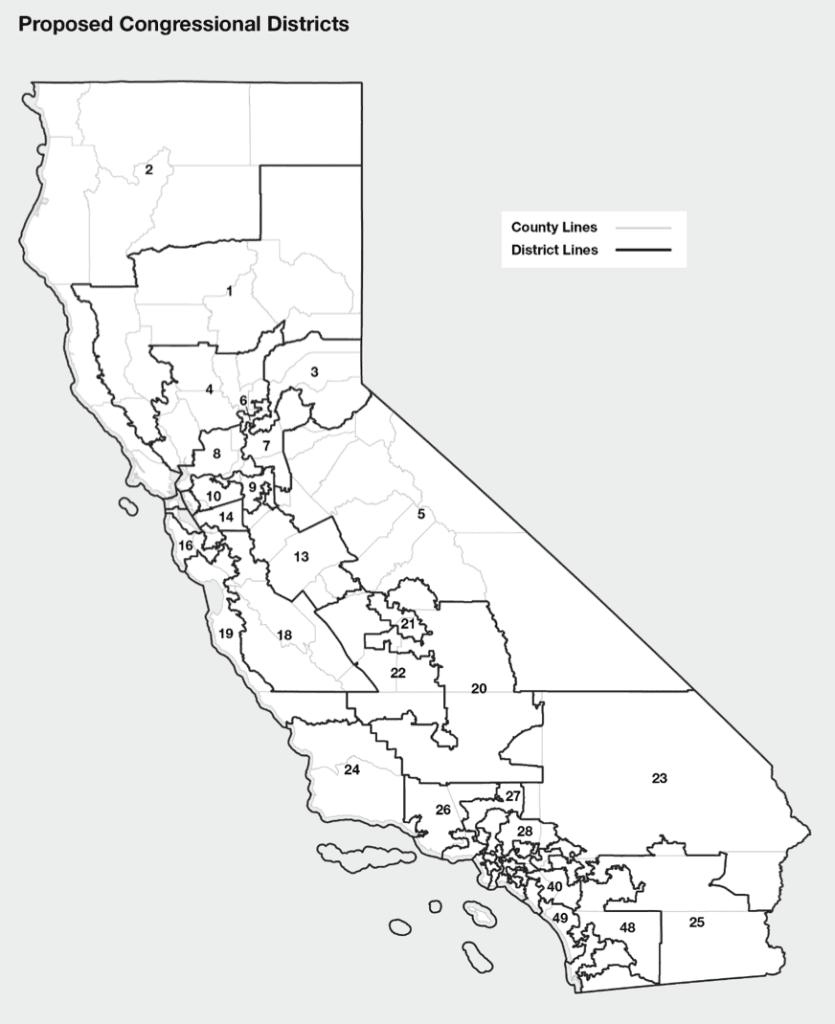 Proposed Congressional District. Image Source: Legislative Analyst's Office