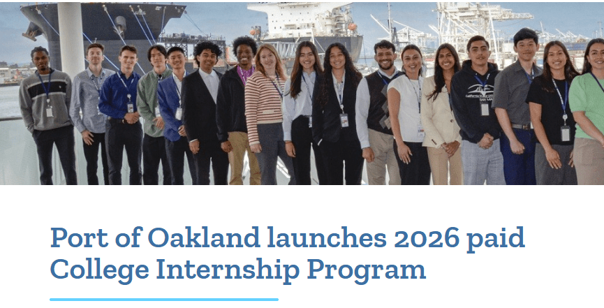 Port of Oakland Launches 2026 Paid Summer College Internship Program