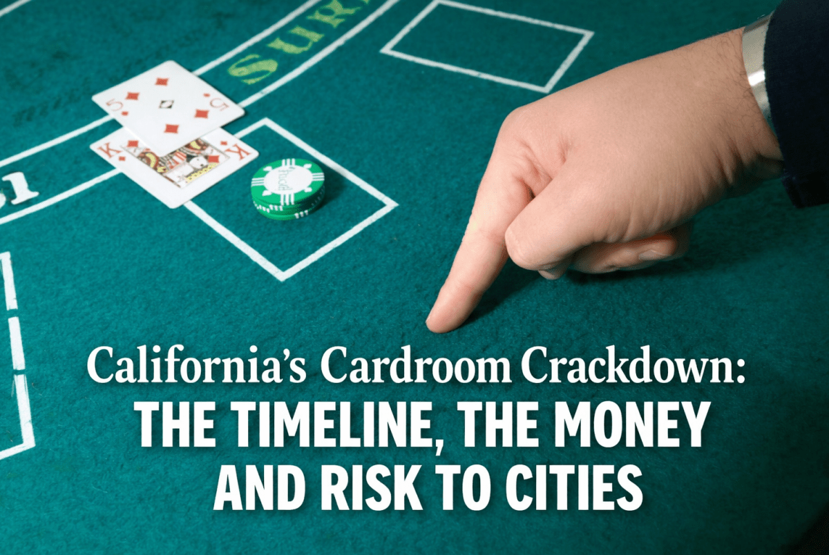 California’s Cardroom Crackdown: The Timeline, the Money, and the Risk to Cities