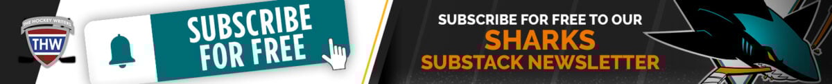 SUBSCRIBE FOR FREE TO OUR SAN JOSE SHARKS SUBSTACK NEWSLETTER