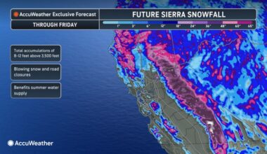 Feet of snow to bury California mountains through next week