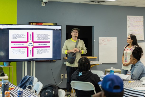 Mentors in fields of law, business and finance teach EveryDay Creative cohorts. (Photo by Doug Cupid Photography, courtesy of CLTRE)