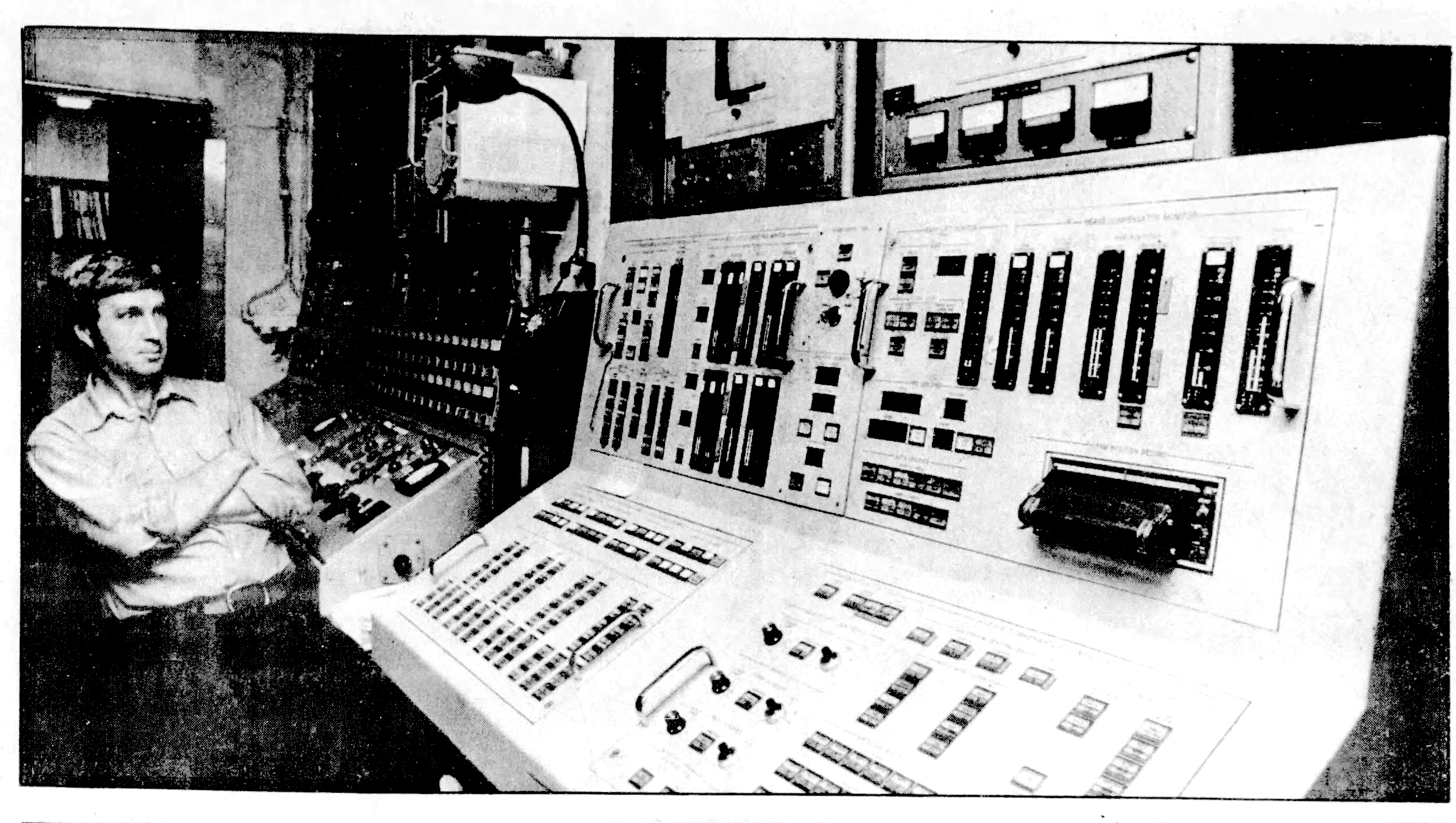 The control room of the Glomar Explorer as seen during...