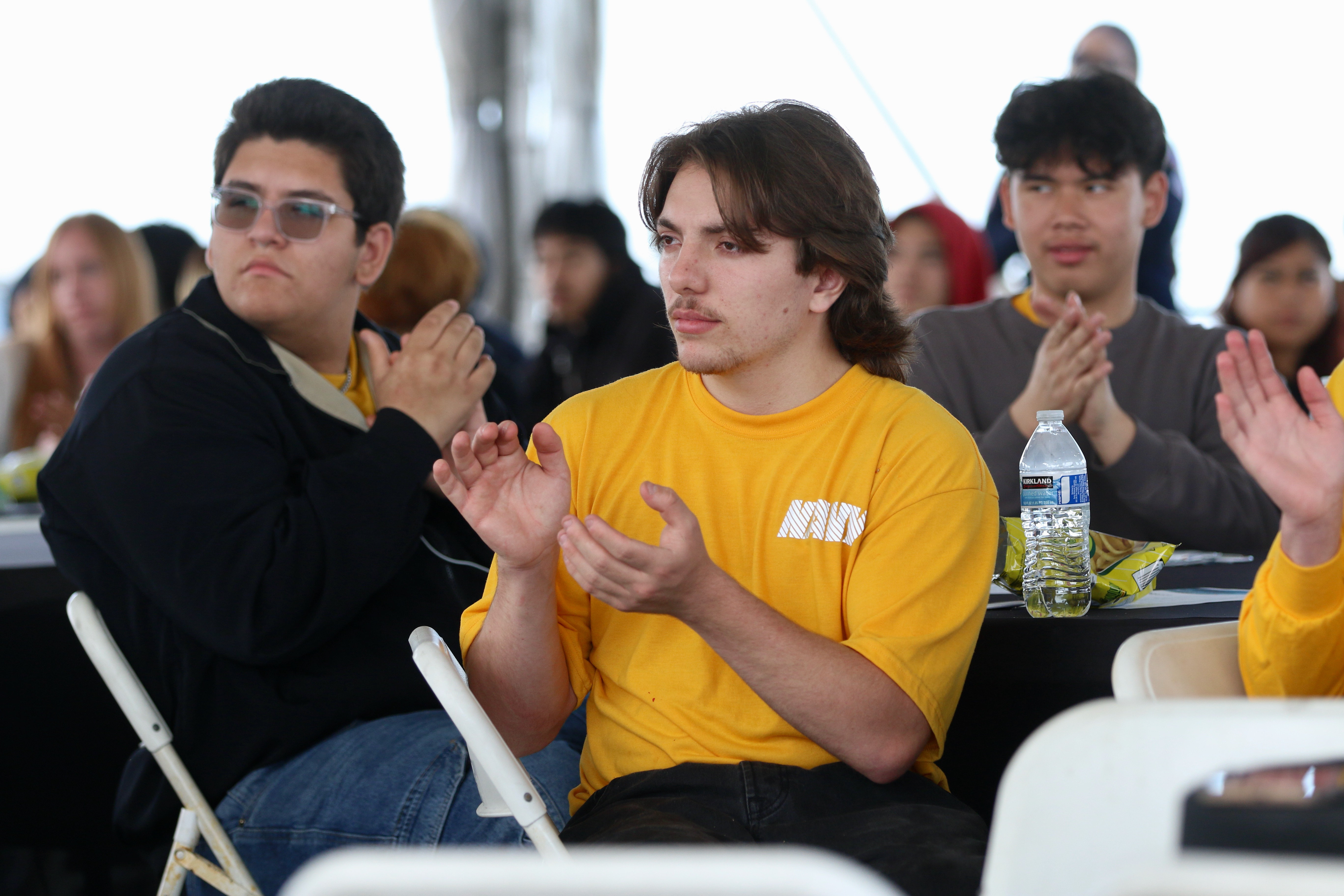 Navy JROTC students from Lakewood High School participate in the...