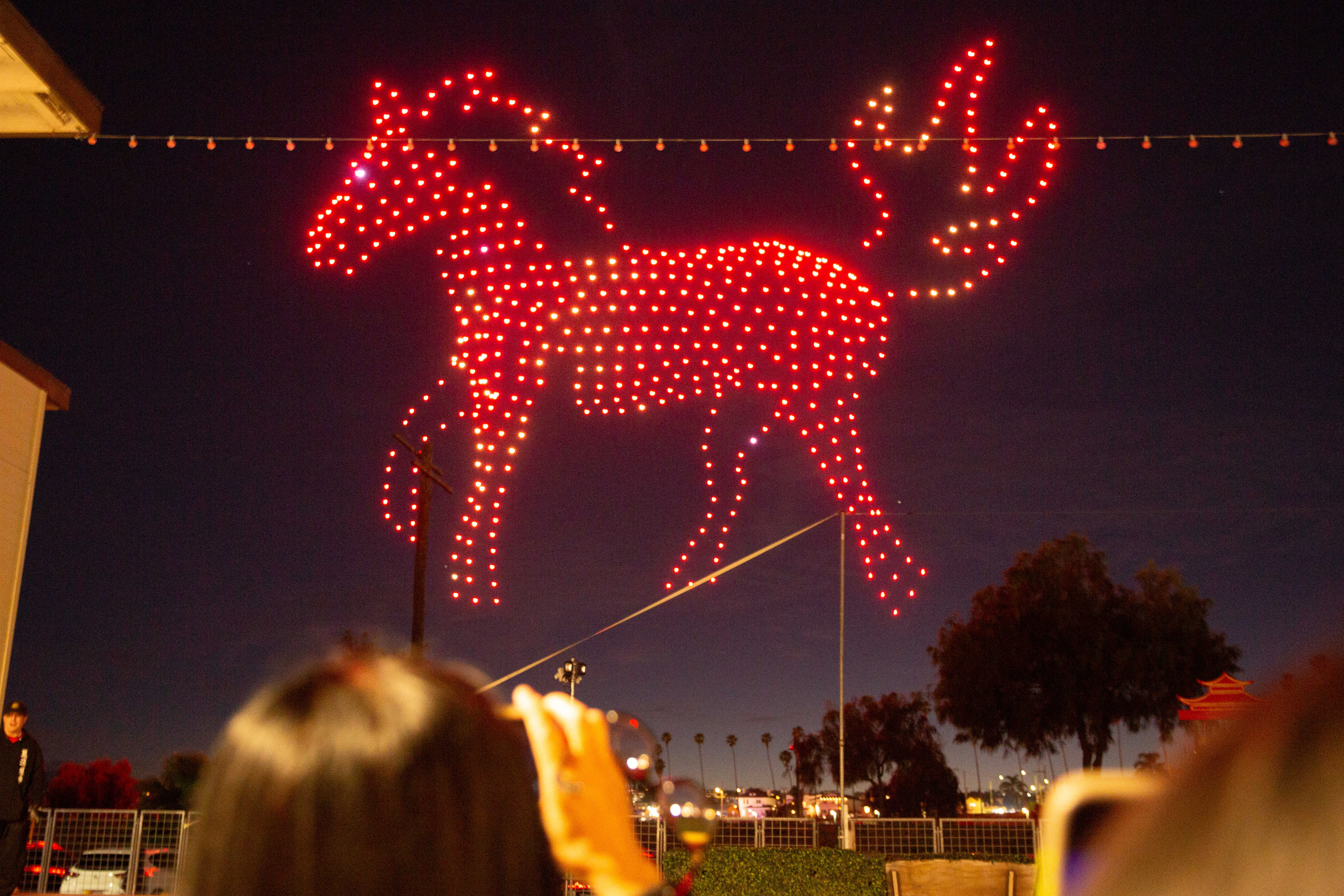 A fire horse, the current Chinese zodiac animal, made of...