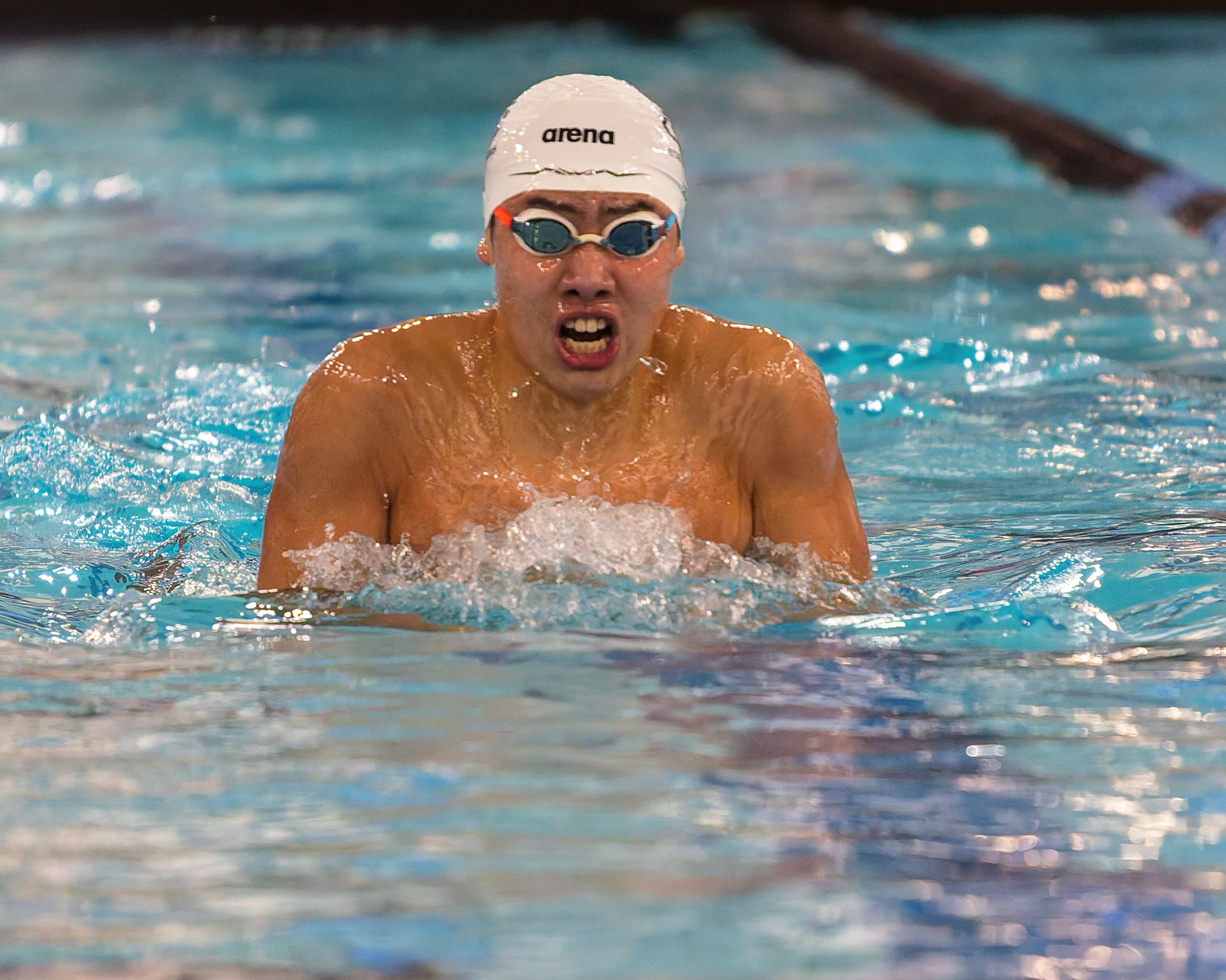 Crandbrook-Kingswood's Ethan Xu swims in the 200-yard IM at the...