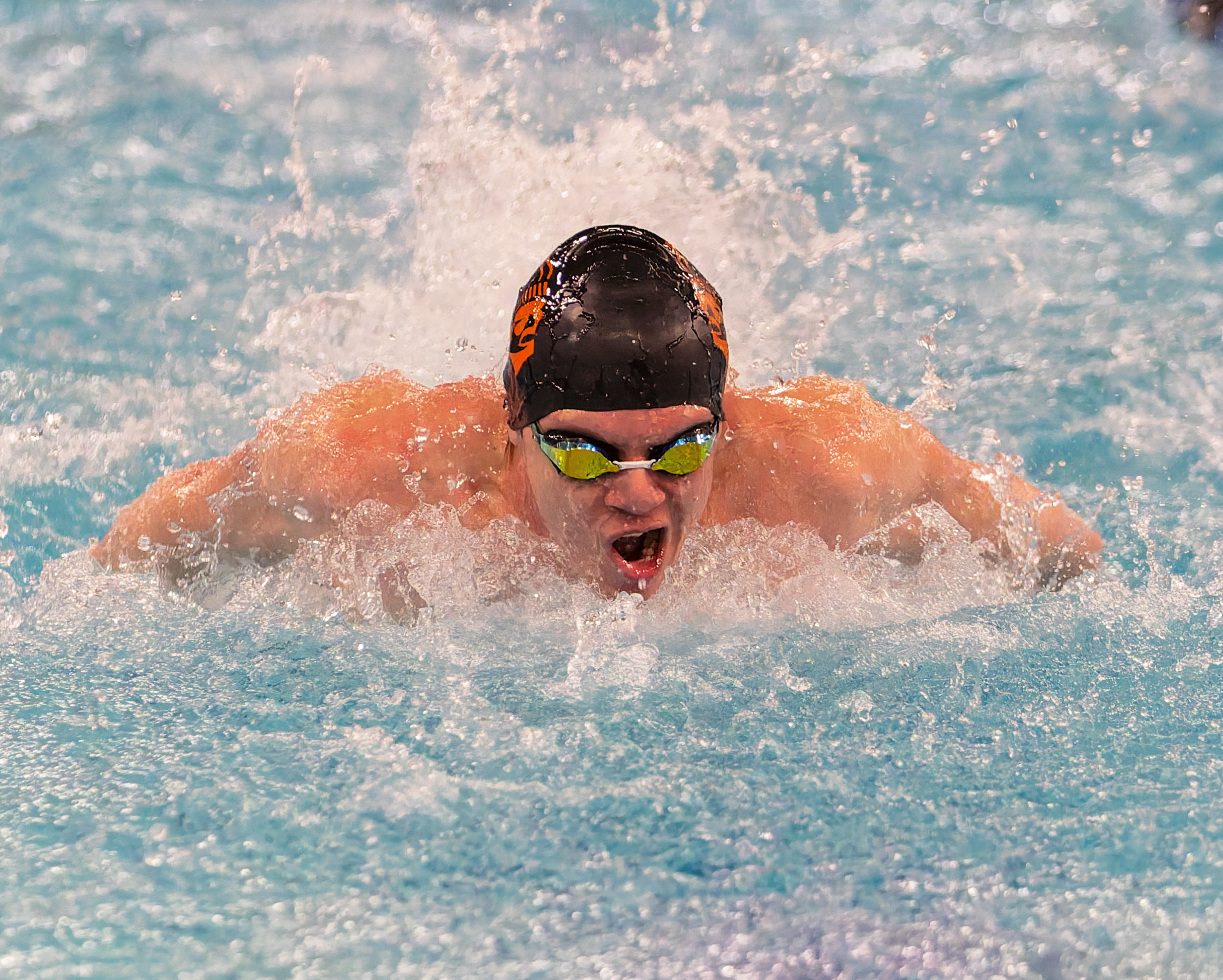 The Oakland County Boys Swim Championships were held Saturday, Feb....