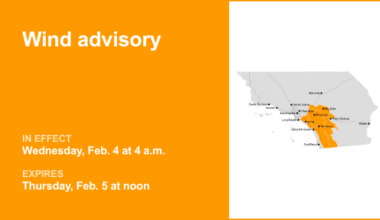 The Orange County and Santa Ana Mountains area placed under a wind advisory Wednesday and Thursday – Orange County Register