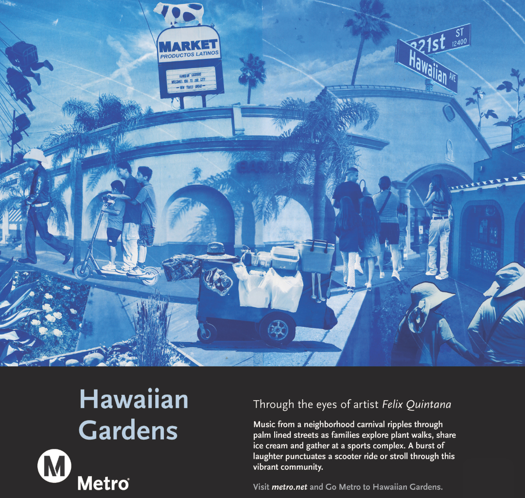 Metro Art unveils newest “Through the Eyes of Artists” poster, spotlighting Hawaiian Gardens 