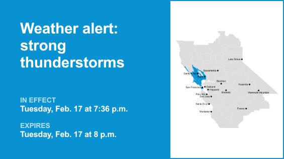 Thunderstorms with pea-sized hail in Northern California Tuesday — gusts up to 40 mph – The Mercury News