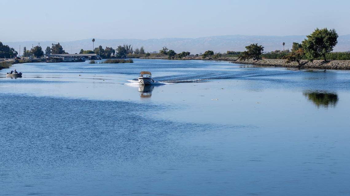 Boaters on the delta in Stockton on Monday, Sept. 23, 2024, in Stockton, California.