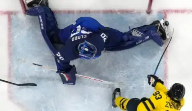 Who is Italy's goalie? Meet Ducks prospect Damian Clara, who made 46 saves in Olympic debut vs. Sweden image