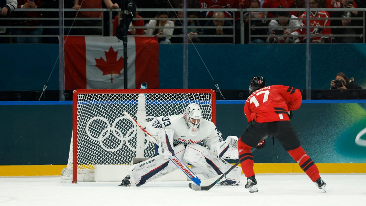Macklin Celebrini scores twice in Canada’s rout of France – NBC Bay Area