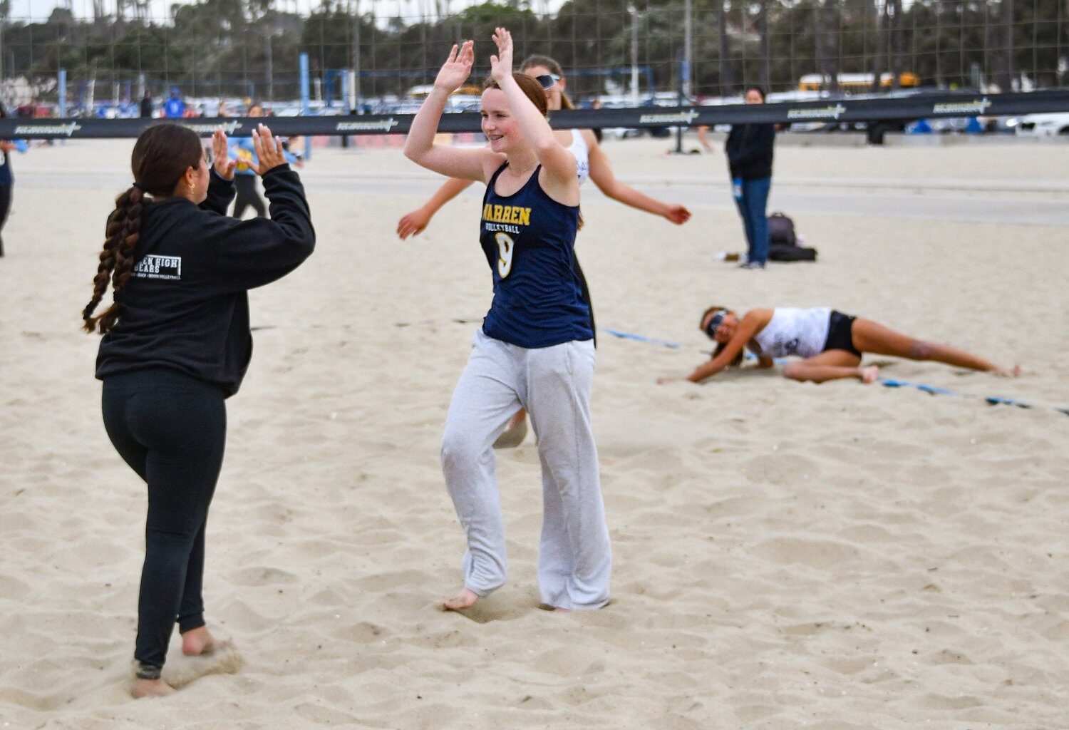 Warren High beach volleyball battles wind, cold in season-opening match — The Downey Patriot