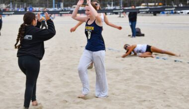 Warren High beach volleyball battles wind, cold in season-opening match — The Downey Patriot