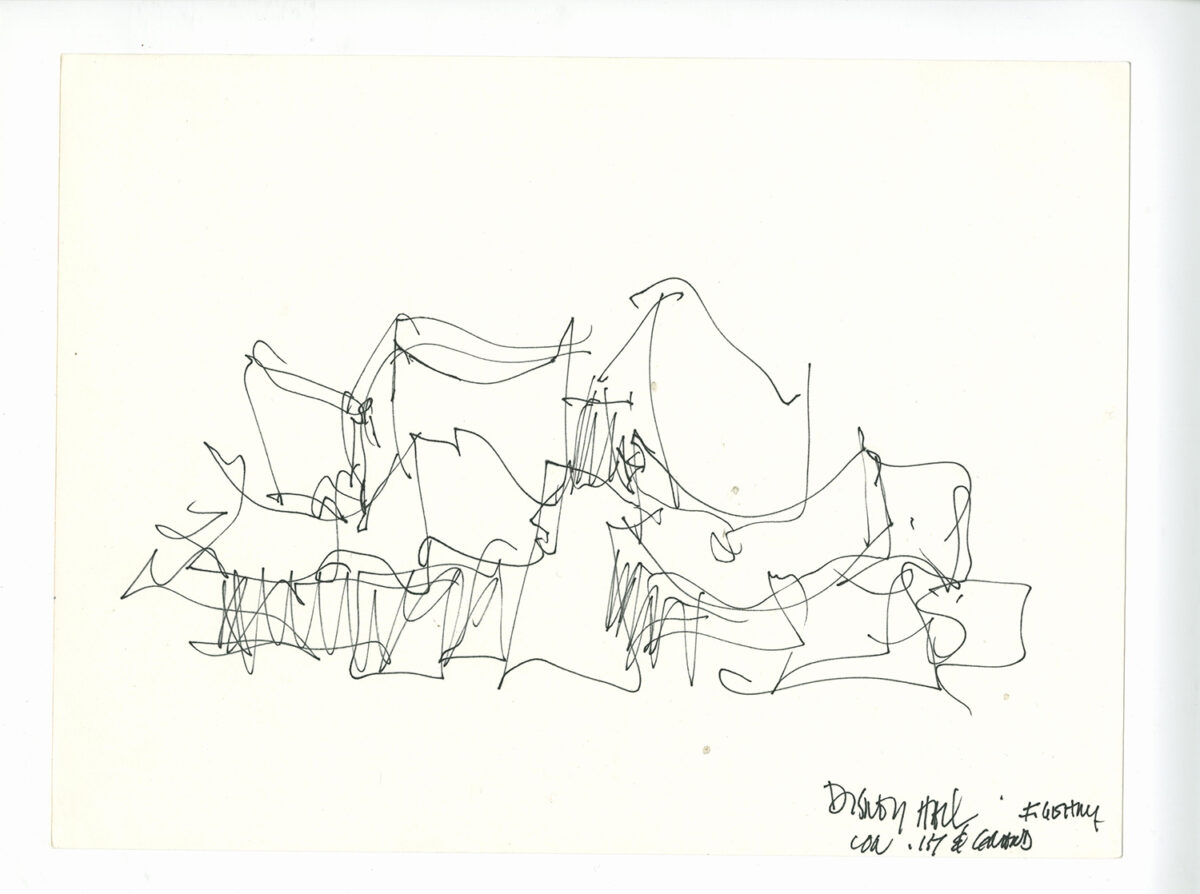 Gehry's sketch of Disney Hall